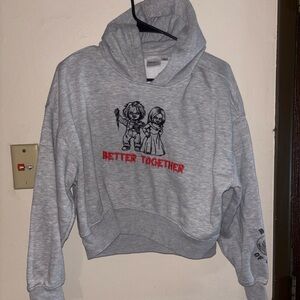 Gray "Better Together" Graphic Hoodie Sweater